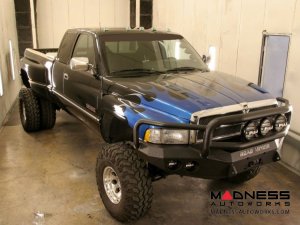 Dodge Ram 1500 Front Winch Bumper Lonestar Guard - Smittybilt XRC - Texture Black WARN M12000